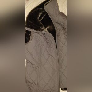 Ladies Reversible Brown Faux Fur / Puffer Vest